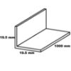 Obrazek Kątownik samoprzylepny PVC czarny mat 19.5x19.5x1000 
