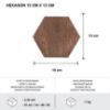 Obrazek Panel Dekoracyjny Hexagon Dąb Jasny 
