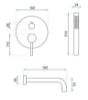 Obrazek Bateria wannowa podtynkowa Rea Lungo chrom + box 