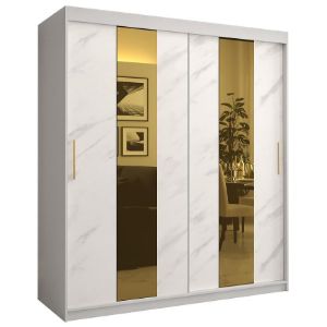 Obrazek Szafa Platinum Pole 180 biały marmur/biały 