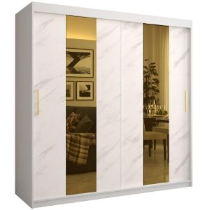 Obrazek Szafa Platinum Pole 200 biały marmur/biały 