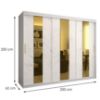 Obrazek Szafa Platinum Pole 250 biały marmur/biały 