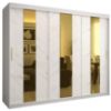 Obrazek Szafa Platinum Pole 250 biały marmur/biały 
