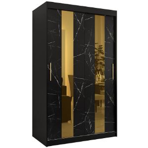 Obrazek Szafa Platinum Pole 120 czarny marmur/czarny 
