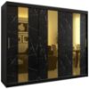 Obrazek Szafa Platinum Pole 250 czarny marmur/czarny
