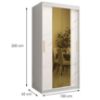 Obrazek Szafa Platinum T1 100 biały marmur/biały 