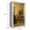 Obrazek Szafa Platinum T3 120 biały marmur/biały 