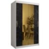 Obrazek Szafa Platinum T1 120 biały marmur/czarny 