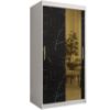 Obrazek Szafa Platinum T2 100 biały marmur/czarny 