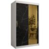 Obrazek Szafa Platinum T2 120 biały marmur/czarny 