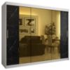 Obrazek Szafa Platinum T2 250 biały marmur/czarny 
