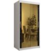 Obrazek Szafa Platinum T3 100 biały marmur/czarny 