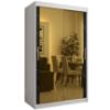 Obrazek Szafa Platinum T3 120 biały marmur/czarny 