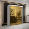 Obrazek Szafa Platinum T3 150 biały marmur/czarny 