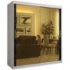 Obrazek Szafa Platinum T3 180 biały marmur/czarny 
