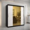 Obrazek Szafa Platinum T1 180 czarny marmur/biały 