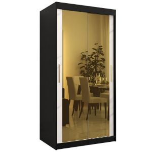 Obrazek Szafa Platinum T3 120 czarny marmur/biały 