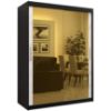Obrazek Szafa Platinum T3 150 czarny marmur/biały 