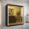 Obrazek Szafa Platinum T3 180 czarny marmur/biały 
