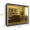 Obrazek Szafa Platinum T3 250 czarny marmur/biały 