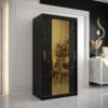 Obrazek Szafa Platinum T1 100 czarny marmur/czarny 