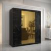 Obrazek Szafa Platinum T1 180 czarny marmur/czarny 