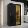 Obrazek Szafa Platinum T2 150 czarny marmur/czarny 