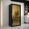 Obrazek Szafa Platinum T3 120 czarny marmur/czarny 
