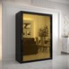 Obrazek Szafa Platinum T3 150 czarny marmur/czarny 