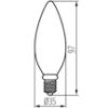 Obrazek Żarówka XLED C35 E14 6W-WW