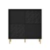 Obrazek Komoda Blacky 2 czarny/złoty