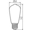 Obrazek Żarówka Filament XLED ST64 7W-WW