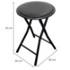 Obrazek Taboret składany Dr-9-702 Mateo 8263 Czarne