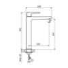 Obrazek Bateria umywalkowa wysoka Clever 2.0 chrom