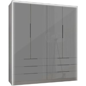 Obrazek Szafa Rize szary/szary połysk