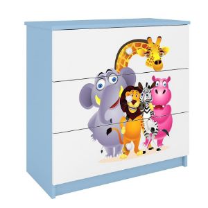 Obrazek Komoda Dla Dzieci Babydreams Niebieski – Zoo