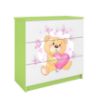 Obrazek Komoda Dla Dzieci Babydreams Zielony – Miś Motyl