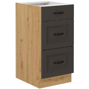 Obrazek Szafka kuchenna Stilo grafit mat/artisan 40D 3S BB