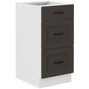 Obrazek Szafka kuchenna Stilo grafit mat/biały 40D 3S BB