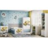 Obrazek Łóżko dziecięce z materacem i szufladą Babydreams Niebieski 80x160 Koparka