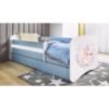 Obrazek Łóżko dziecięce z materacem i szufladą Babydreams Niebieski 80x180 Konik