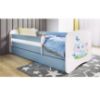 Obrazek Łóżko dziecięce z materacem i szufladą Babydreams Niebieski 80x180 Słonik
