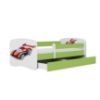 Obrazek Łóżko dziecięce z materacem i szufladą Babydreams Zielone 70x140 Auto