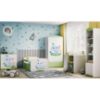 Obrazek Łóżko dziecięce z materacem i szufladą Babydreams Zielone 80x160 Słonik