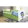 Obrazek Łóżko dziecięce z materacem i szufladą Babydreams Zielone 80x180 Szop