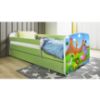 Obrazek Łóżko dziecięce z materacem i szufladą Babydreams Zielone 80x180 Safari