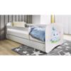 Obrazek Łóżko dziecięce z materacem i szufladą Babydreams Biały 80x160 Słonik