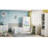 Obrazek Łóżko dziecięce z materacem i szufladą Babydreams Biały 80x160 Słonik