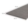Obrazek Blat 80 cm/28 mm Metalic Brown