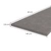 Obrazek Blat 140 cm/28 mm Metalic Brown